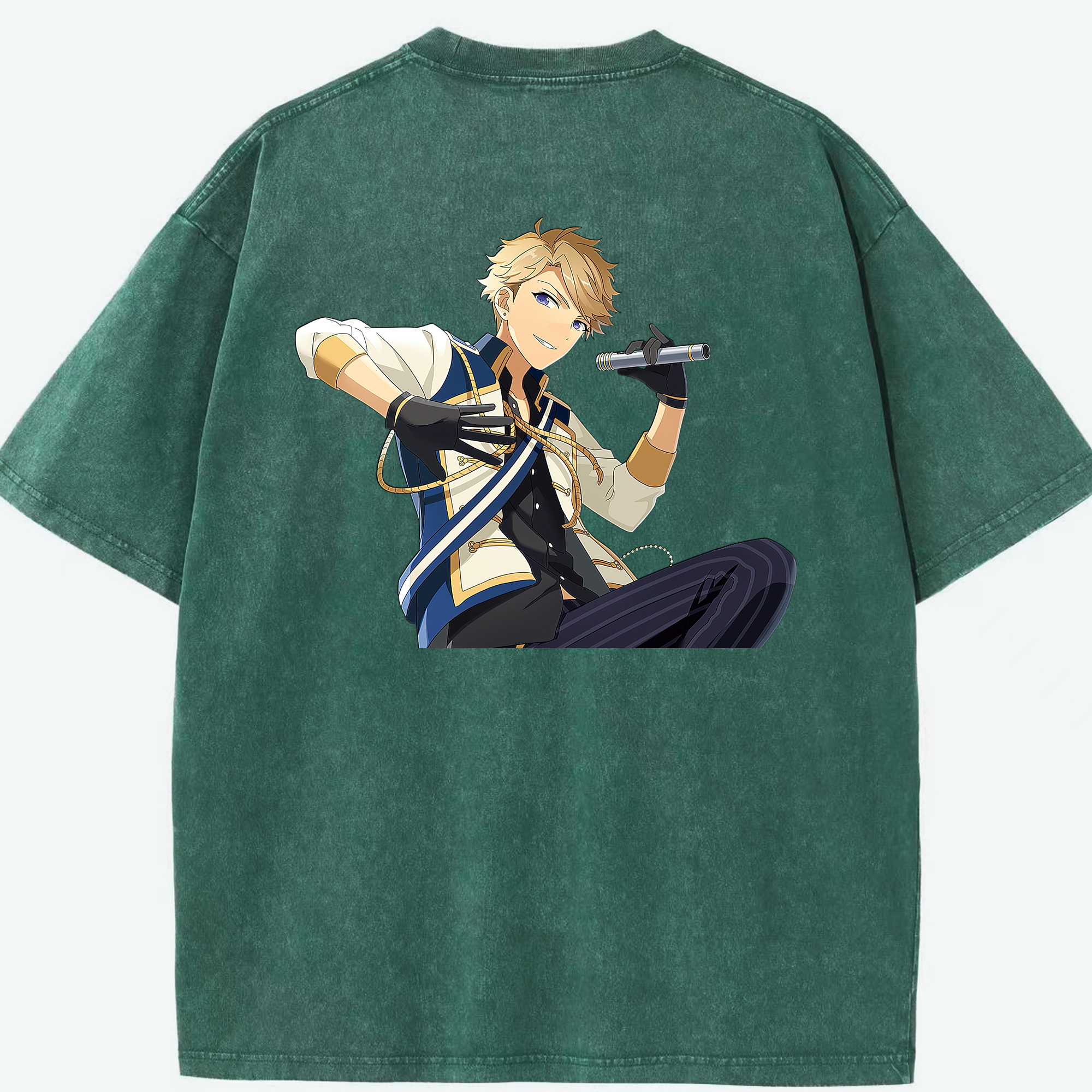 （画像用） あんさんぶるスターズ! Ensemble Stars 綿100% ヴィンテージ風 半袖Tシャツ（背面プリント）